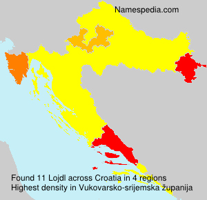 Surname Lojdl in Croatia Surname Lojdl in Croatia