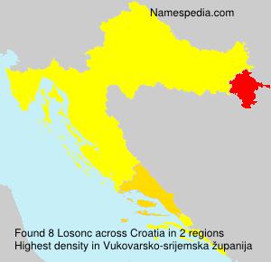 Surname Losonc in Croatia Surname Losonc in Croatia