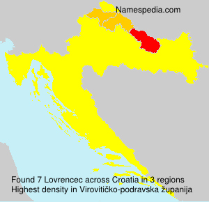Surname Lovrencec in Croatia Surname Lovrencec in Croatia