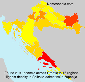 Surname Lozancic in Croatia Surname Lozancic in Croatia