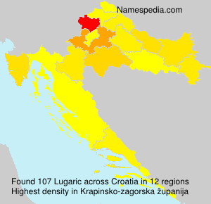 Surname Lugaric in Croatia Surname Lugaric in Croatia