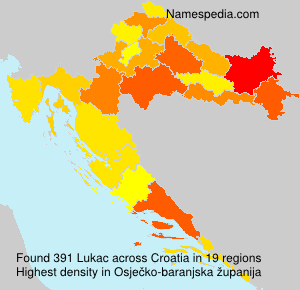 Surname Lukac in Croatia Surname Lukac in Croatia