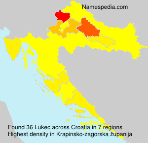 Surname Lukec in Croatia Surname Lukec in Croatia