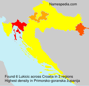 Surname Lukicic in Croatia Surname Lukicic in Croatia