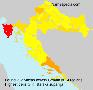 Surname Macan in Croatia Surname Macan in Croatia