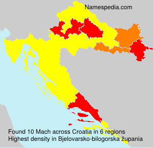 Surname Mach in Croatia Surname Mach in Croatia