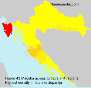 Surname Macuka in Croatia Surname Macuka in Croatia