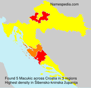 Surname Macukic in Croatia Surname Macukic in Croatia