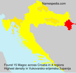 Surname Magoc in Croatia Surname Magoc in Croatia
