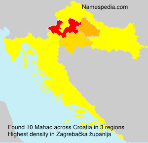 Surname Mahac in Croatia Surname Mahac in Croatia