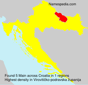 Surname Main in Croatia Surname Main in Croatia