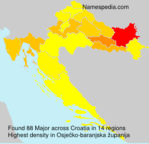 Surname Major in Croatia Surname Major in Croatia
