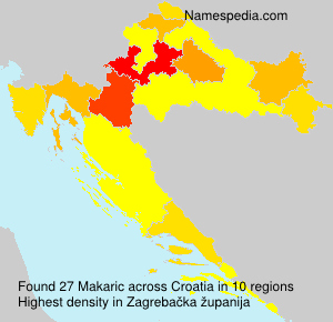 Surname Makaric in Croatia Surname Makaric in Croatia