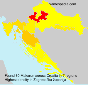 Surname Makarun in Croatia Surname Makarun in Croatia