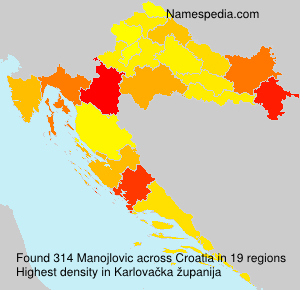 Surname Manojlovic in Croatia Surname Manojlovic in Croatia