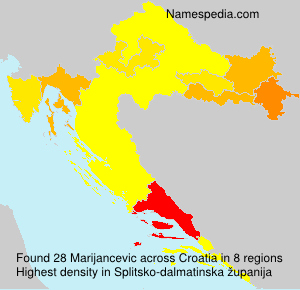 Surname Marijancevic in Croatia Surname Marijancevic in Croatia