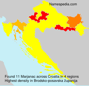 Surname Marjanac in Croatia Surname Marjanac in Croatia