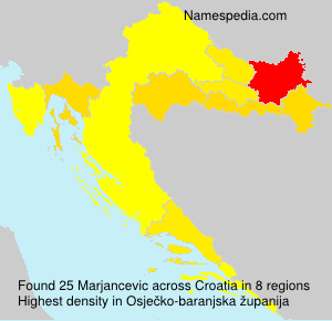 Surname Marjancevic in Croatia Surname Marjancevic in Croatia