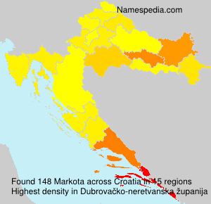 Surname Markota in Croatia Surname Markota in Croatia
