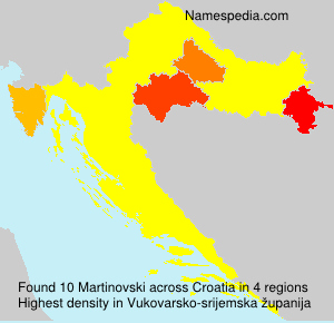 Surname Martinovski in Croatia Surname Martinovski in Croatia