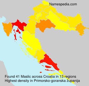 Surname Maslic in Croatia Surname Maslic in Croatia