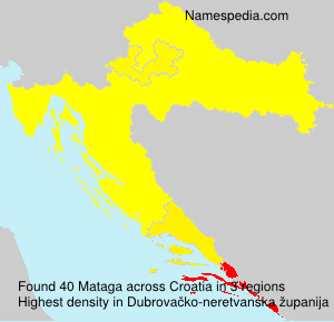 Surname Mataga in Croatia Surname Mataga in Croatia