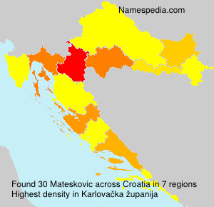 Surname Mateskovic in Croatia Surname Mateskovic in Croatia