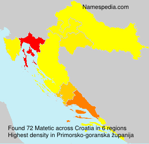 Surname Matetic in Croatia Surname Matetic in Croatia
