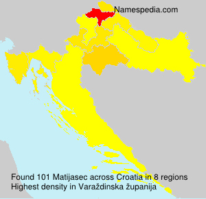 Surname Matijasec in Croatia Surname Matijasec in Croatia