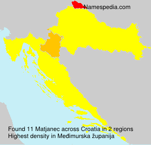 Surname Matjanec in Croatia Surname Matjanec in Croatia