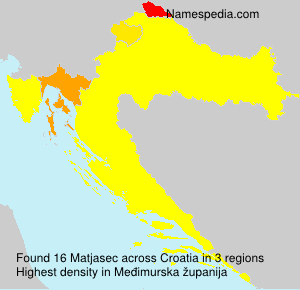 Surname Matjasec in Croatia Surname Matjasec in Croatia