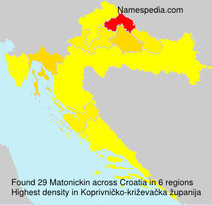 Surname Matonickin in Croatia Surname Matonickin in Croatia