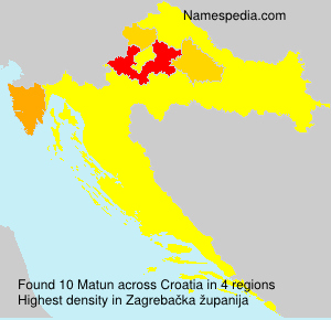 Surname Matun in Croatia Surname Matun in Croatia