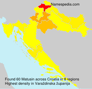 Surname Matusin in Croatia Surname Matusin in Croatia