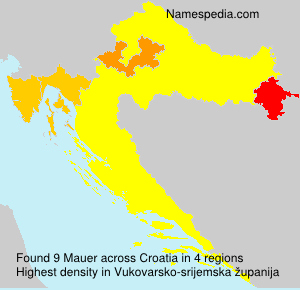 Surname Mauer in Croatia Surname Mauer in Croatia