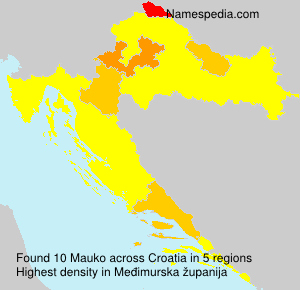 Surname Mauko in Croatia Surname Mauko in Croatia