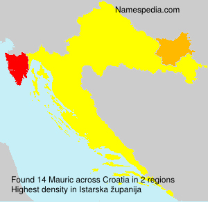Surname Mauric in Croatia Surname Mauric in Croatia