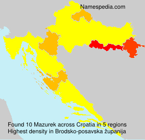 Surname Mazurek in Croatia Surname Mazurek in Croatia