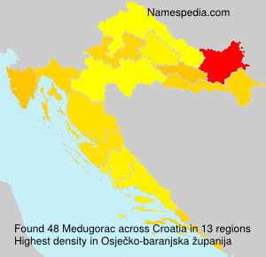 Surname Medugorac in Croatia Surname Medugorac in Croatia