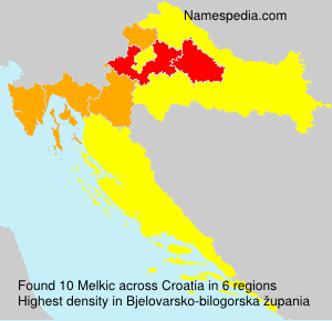 Surname Melkic in Croatia Surname Melkic in Croatia