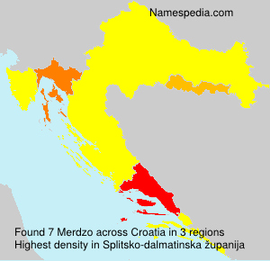 Surname Merdzo in Croatia Surname Merdzo in Croatia