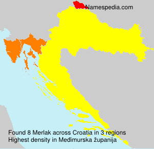 Surname Merlak in Croatia Surname Merlak in Croatia