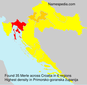 Surname Merle in Croatia Surname Merle in Croatia