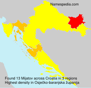 Surname Mijatov in Croatia Surname Mijatov in Croatia