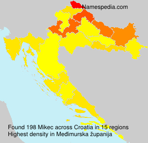 Surname Mikec in Croatia Surname Mikec in Croatia