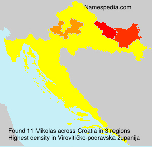 Surname Mikolas in Croatia Surname Mikolas in Croatia