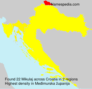 Surname Mikulaj in Croatia Surname Mikulaj in Croatia