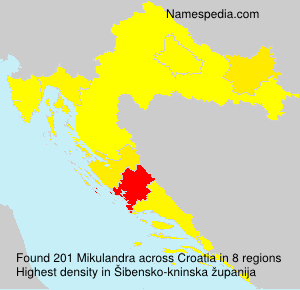 Surname Mikulandra in Croatia Surname Mikulandra in Croatia
