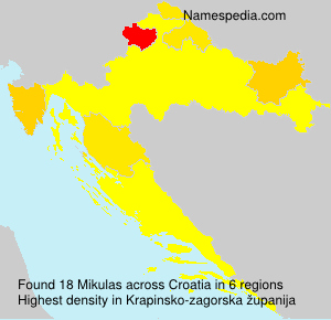 Surname Mikulas in Croatia Surname Mikulas in Croatia