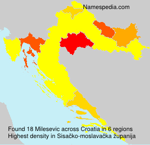 Surname Milesevic in Croatia Surname Milesevic in Croatia